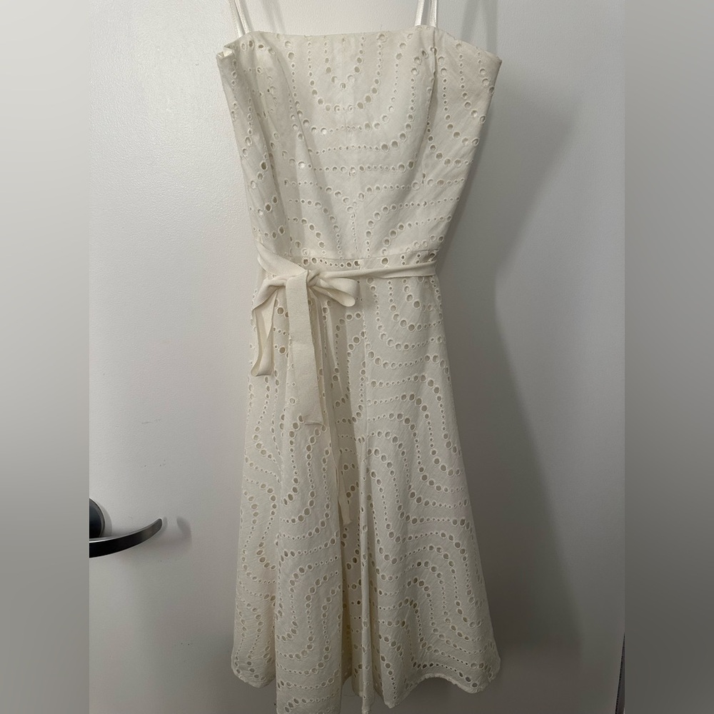 BCBGMaxAzaria white strapless dress